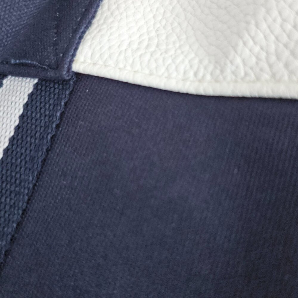 Polo Ralph Lauren Navy Canvas & Leather Trim Large Tote Travel Carryall bag - Picture 15 of 17